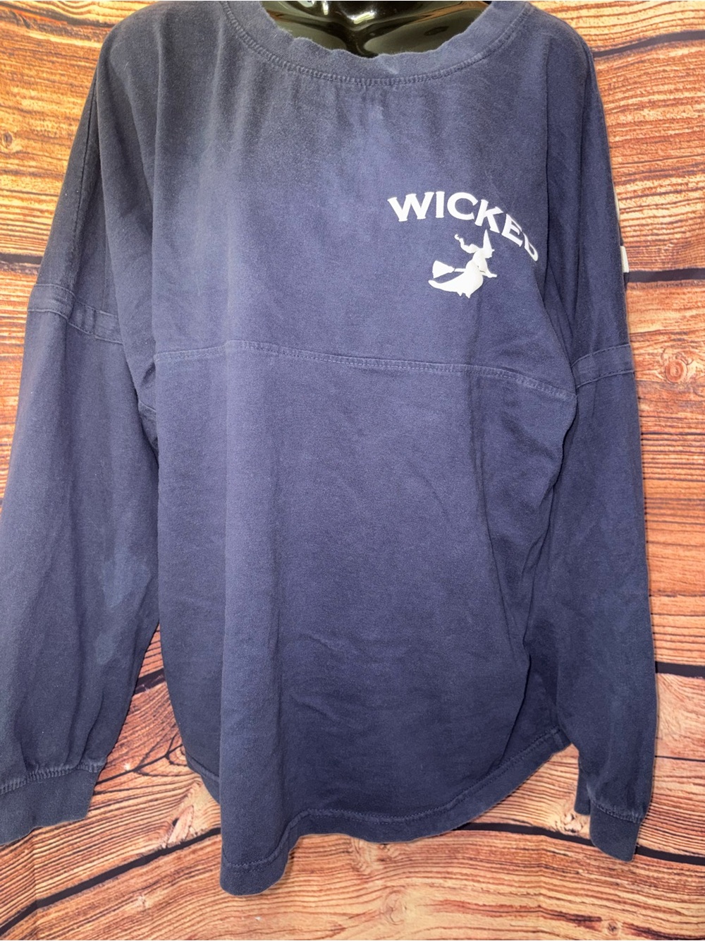 Wicked Logo Navy Long-Sleeve Spirit Jersey Tee Wicked Salem MA
